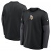 Minnesota Vikings Nike Black Sideline Coach Therma-FIT Long Sleeve T-Shirt