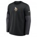 Minnesota Vikings Nike Black Sideline Coach Therma-FIT Long Sleeve T-Shirt