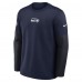 Seattle Seahawks Nike College Navy Sideline Coach Therma-FIT Long Sleeve T-Shirt