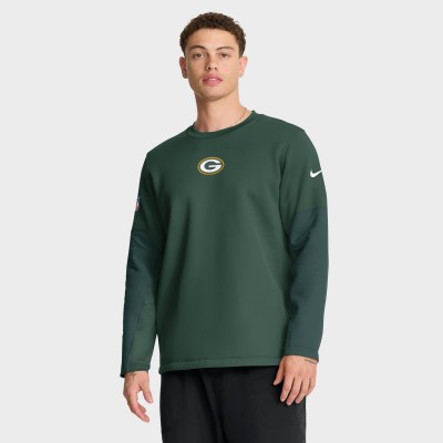 Футболка с длинным рукавом Green Bay Packers Nike Green Sideline Scripted to Win Performance