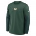 Футболка с длинным рукавом Green Bay Packers Nike Green Sideline Scripted to Win Performance