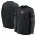 San Francisco 49ers Nike Black Sideline Coach Therma-FIT Long Sleeve T-Shirt