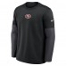 San Francisco 49ers Nike Black Sideline Coach Therma-FIT Long Sleeve T-Shirt