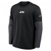 New York Jets Nike Black Sideline Coach Therma-FIT Long Sleeve T-Shirt