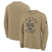 Футболка с длинным рукавом Chicago Bears Nike Tan Blitz Package Rewind Slub Dri-FIT Футболка с длинным рукавом Chicago Bears Nike Tan Blitz Package Rewind Slub Dri-FIT