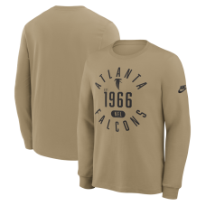Футболка с длинным рукавом Atlanta Falcons Nike Tan Blitz Package Rewind Slub Dri-FIT