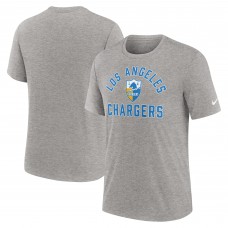 Los Angeles Chargers Nike Heather Gray Favorable Timeline Tri-Blend T-Shirt
