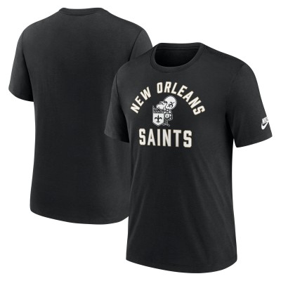 Футболка New Orleans Saints Nike Black Favorable Timeline Tri-Blend
