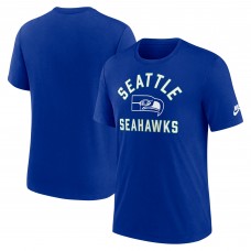 Seattle Seahawks Nike Royal Favorable Timeline Tri-Blend T-Shirt