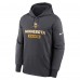 Minnesota Vikings Nike Anthracite Toss Sweep Performance Pullover Hoodie