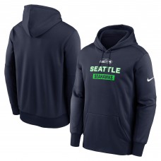 Seattle Seahawks Nike College Navy Toss Sweep Performance Pullover Hoodie