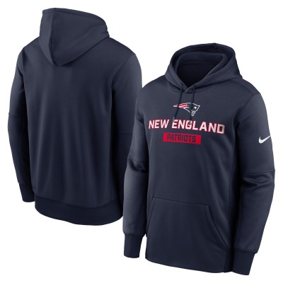 New England Patriots Nike Navy Toss Sweep Performance Pullover Hoodie