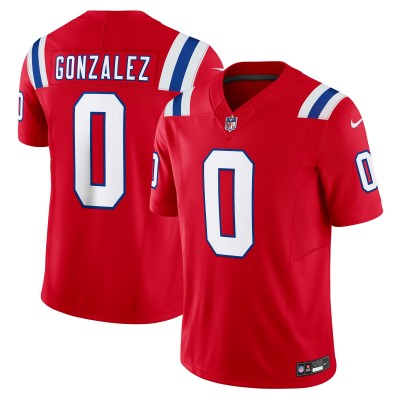 Джерси New England Patriots Christian Gonzalez Nike Red Alternate Vapor F.U.S.E. Limited