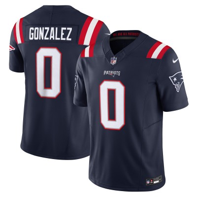 Джерси New England Patriots Christian Gonzalez Nike Navy Vapor F.U.S.E. Limited