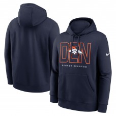 Толстовка Denver Broncos Nike Navy Busted Play Club Fleece