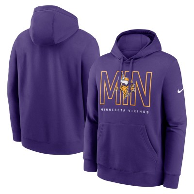 Minnesota Vikings Nike Purple Busted Play Club Fleece Pullover Hoodie