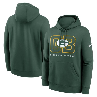 Толстовка Green Bay Packers Nike Green Busted Play Club Fleece