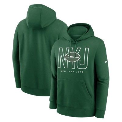 New York Jets Nike Green Busted Play Club Fleece Pullover Hoodie
