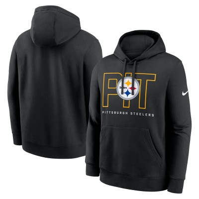 Толстовка Pittsburgh Steelers Nike Black Busted Play Club Fleece