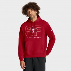 San Francisco 49ers Nike Scarlet Busted Play Club Fleece Pullover Hoodie San Francisco 49ers Nike Scarlet Busted Play Club Fleece Pullover Hoodie
