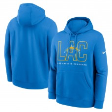 Los Angeles Chargers Nike Powder Blue Busted Play Club Fleece Pullover Hoodie