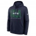 Seattle Seahawks Nike College Navy Busted Play Club Fleece Pullover Hoodie