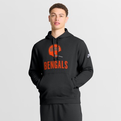 Cincinnati Bengals Nike Black Best Season Rewind Club Pullover Hoodie