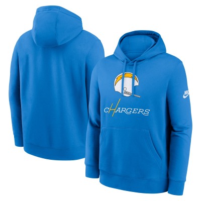 Los Angeles Chargers Nike Powder Blue Best Season Rewind Club Pullover Hoodie