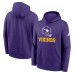 Minnesota Vikings Nike Purple Best Season Rewind Club Pullover Hoodie Minnesota Vikings Nike Purple Best Season Rewind Club Pullover Hoodie