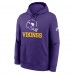 Minnesota Vikings Nike Purple Best Season Rewind Club Pullover Hoodie