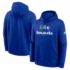 Seattle Seahawks Nike Royal Best Season Rewind Club Pullover Hoodie