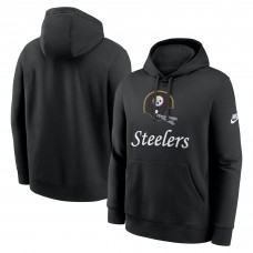 Толстовка Pittsburgh Steelers Nike Black Best Season Rewind Club