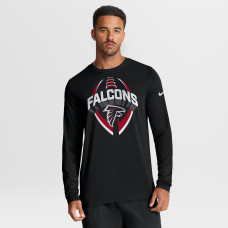 Футболка с длинным рукавом Atlanta Falcons Nike Black Primetime Legend Icon Performance
