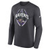 Футболка с длинным рукавом Baltimore Ravens Nike Anthracite Primetime Legend Icon Performance