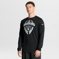 Las Vegas Raiders Nike Black Primetime Legend Icon Performance Long Sleeve T-Shirt
