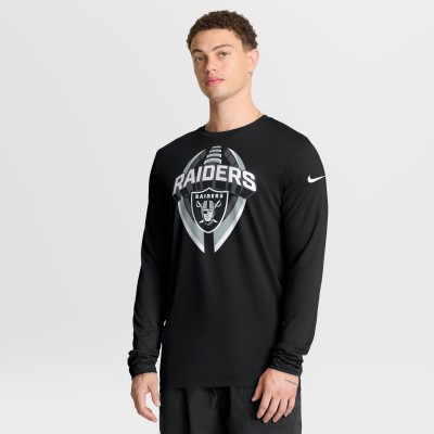 Las Vegas Raiders Nike Black Primetime Legend Icon Performance Long Sleeve T-Shirt