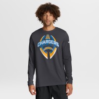 Los Angeles Chargers Nike Anthracite Primetime Legend Icon Performance Long Sleeve T-Shirt