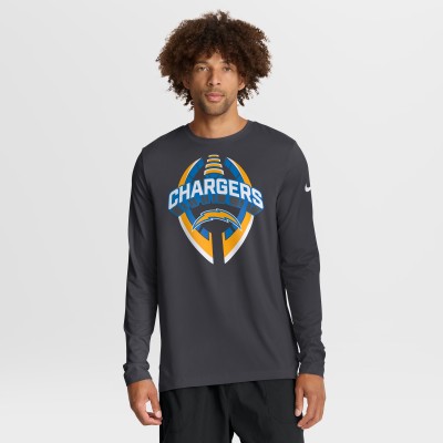 Los Angeles Chargers Nike Anthracite Primetime Legend Icon Performance Long Sleeve T-Shirt