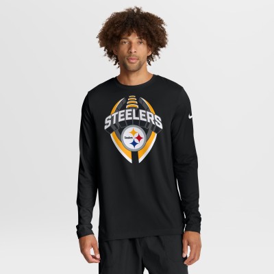 Pittsburgh Steelers Nike Black Primetime Legend Icon Performance Long Sleeve T-Shirt