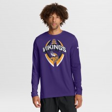 Minnesota Vikings Nike Purple Primetime Legend Icon Performance Long Sleeve T-Shirt