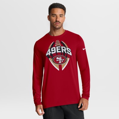 San Francisco 49ers Nike Scarlet Primetime Legend Icon Performance Long Sleeve T-Shirt