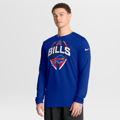 Футболка с длинным рукавом Buffalo Bills Nike Royal Primetime Legend Icon Performance