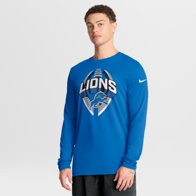 Футболка с длинным рукавом Detroit Lions Nike Blue Primetime Legend Icon Performance