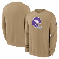 Minnesota Vikings Nike Tan Swing Pass Rewind Club Pullover Sweatshirt