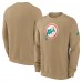 Miami Dolphins Nike Tan Swing Pass Rewind Club Pullover Sweatshirt