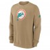 Miami Dolphins Nike Tan Swing Pass Rewind Club Pullover Sweatshirt