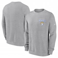 Los Angeles Rams Nike Primetime Club Fleece Pullover Sweatshirt - Heather Gray