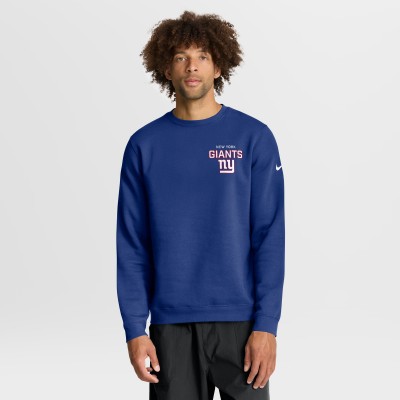 New York Giants Nike Royal Primetime Club Fleece Pullover Sweatshirt