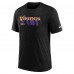 Minnesota Vikings Nike Heather Black Long Pass Tri-Blend T-Shirt