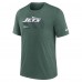 New York Jets Nike Heather Green Long Pass Tri-Blend T-Shirt